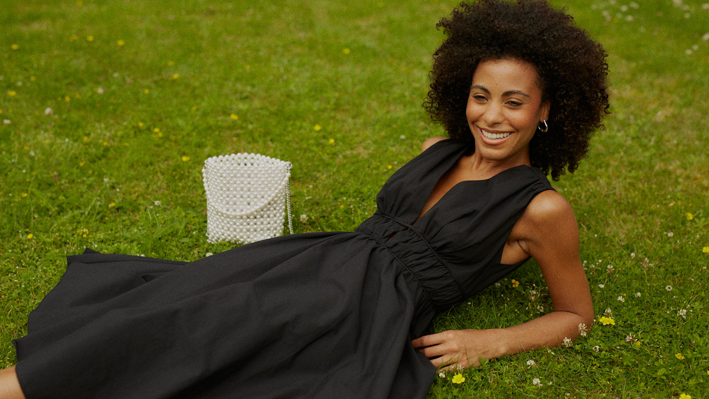 Black petite maxi dress 