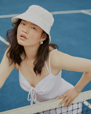 Petite white fitted top
