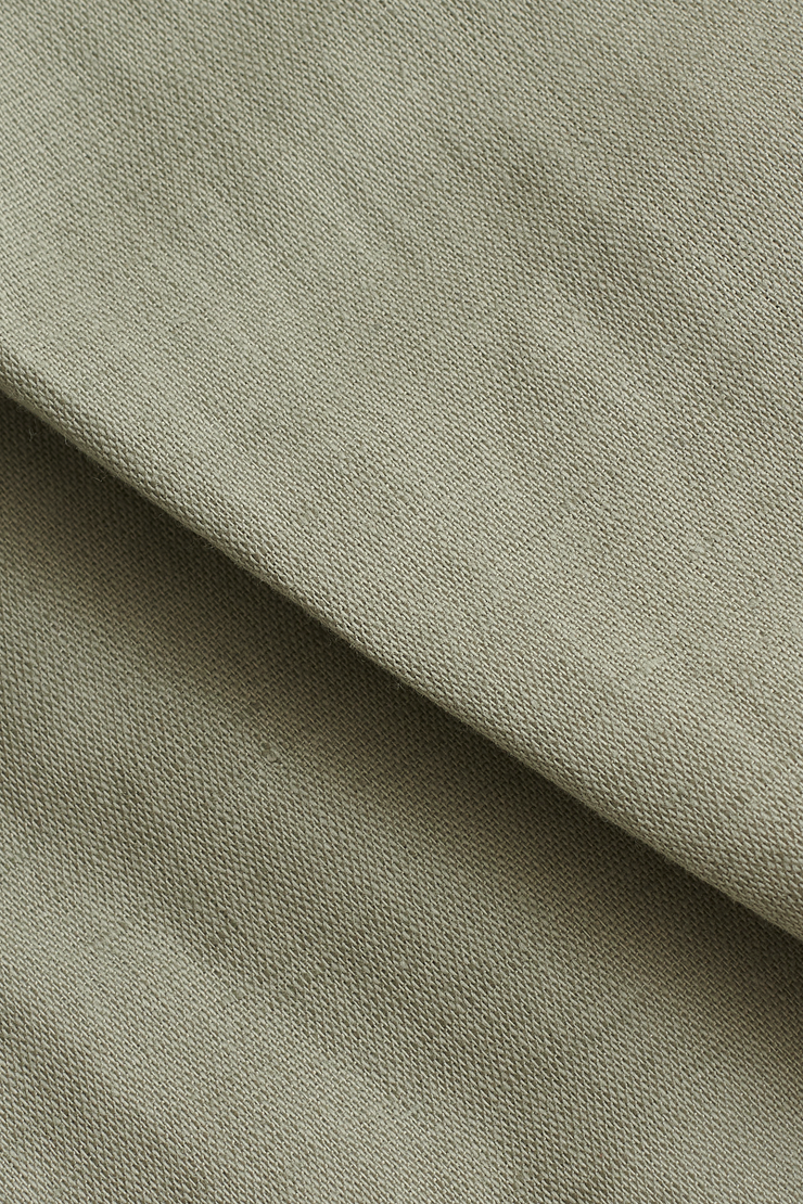 Linen blend fabric in olive green